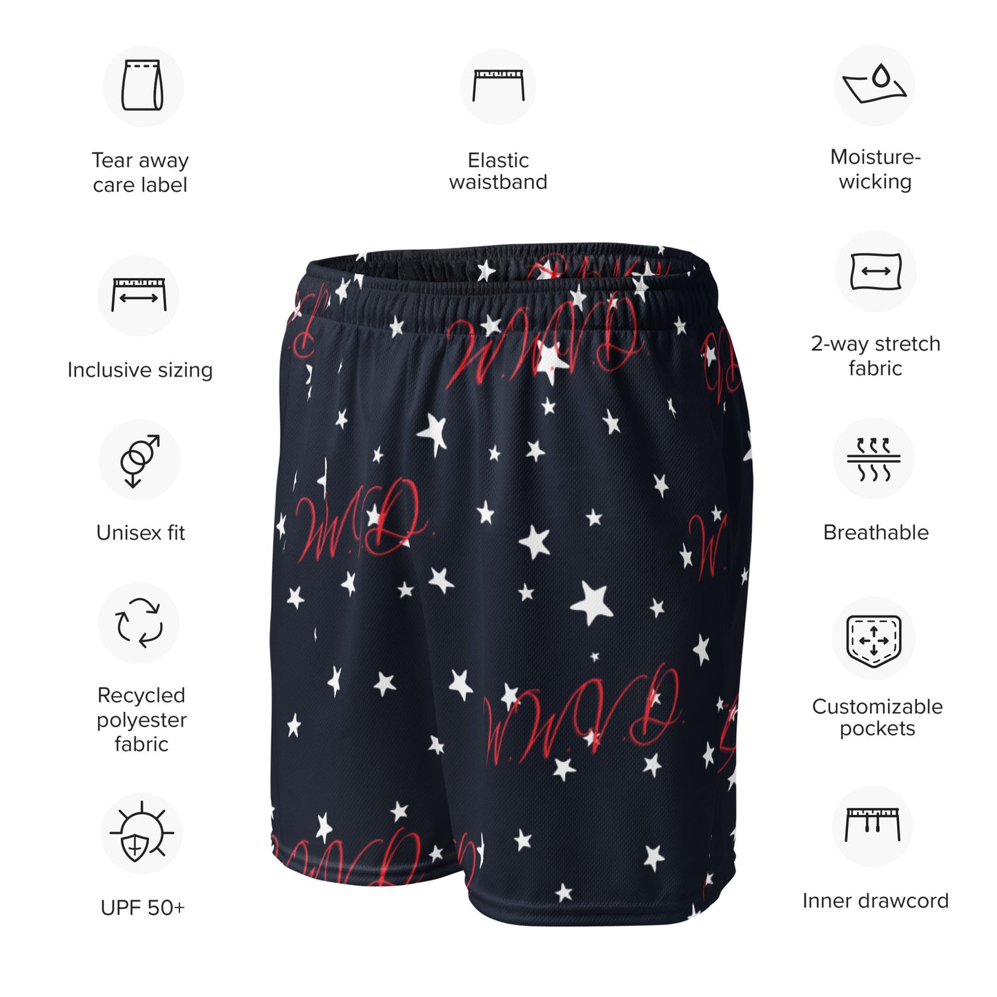 WWVD All Over Unisex Mesh Shorts